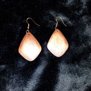 Brown wooden earrings